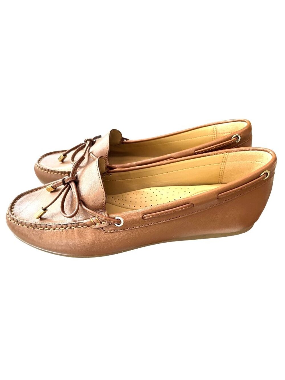 Michael Kors Sutton Moccasin Flat Leather Loafers Size 8.5 Women's